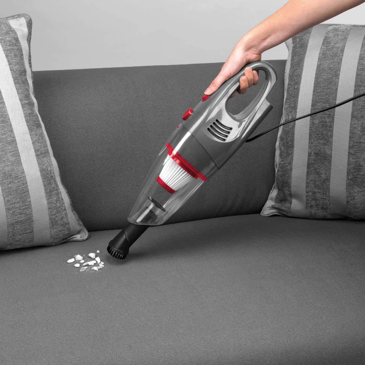 Gadcet.com,Beldray BEL0770N-GRY 2-in-1 Multifunctional Stick & Handheld Vacuum Cleaner, Lightweight Vac, Multi-Surface Upright Vac, Bagless, HEPA Filter, 1 L Dust Tank, 600 W, Crevice/Brush Tool, Grey - Gadcet.com