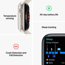 Apple,Apple Watch Series 8 GPS 45mm Starlight Alu Case/Starlight Sport Band - MNP23B/A - Gadcet.com