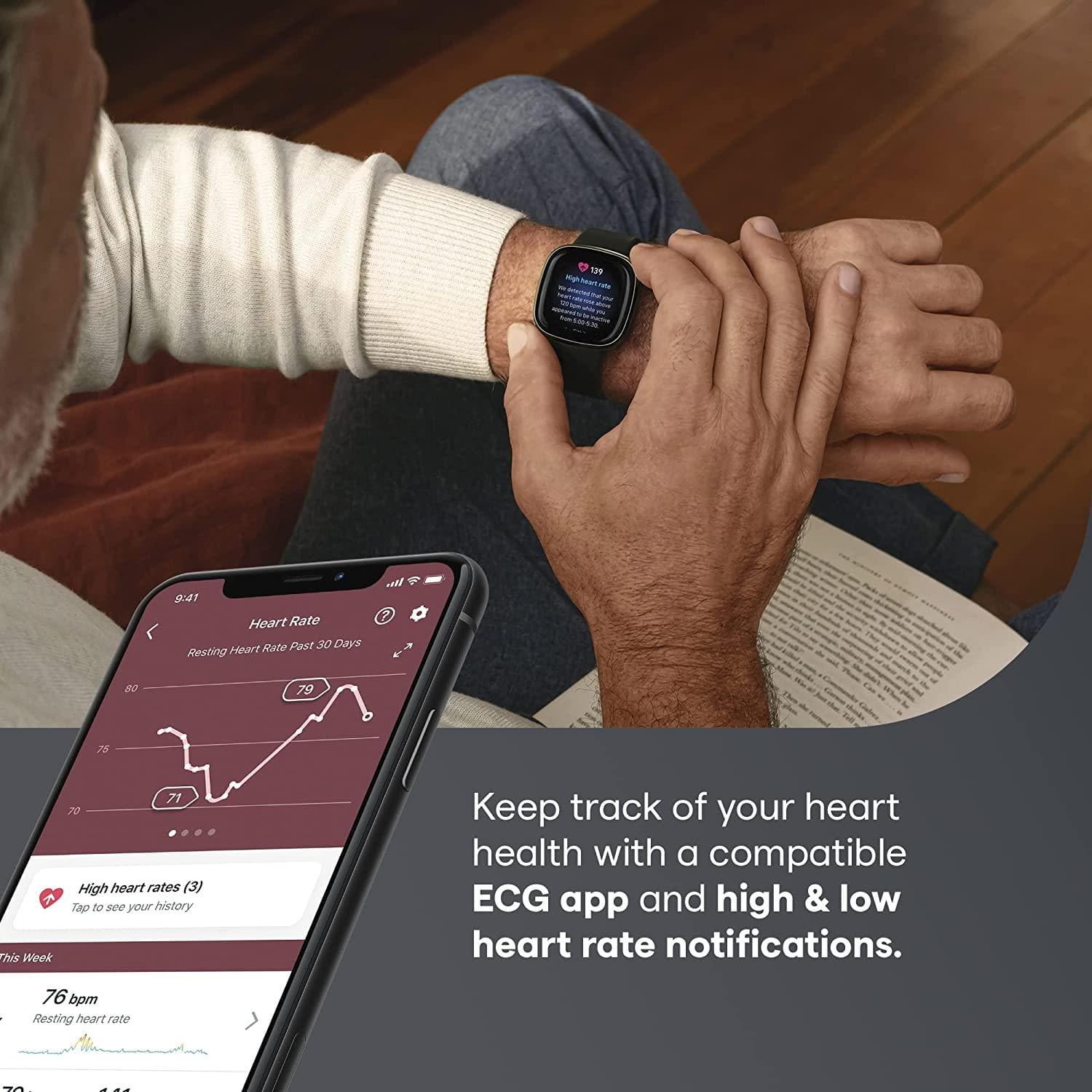 Buy Fitbit,Fitbit Sense Smart Watch - Carbon Graphite - Gadcet.com | UK | London | Scotland | Wales| Ireland | Near Me | Cheap | Pay In 3 | smart watch