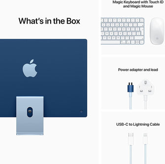 Buy Apple,Apple iMac 24-inch 2021, Apple M1 chip with 8‑core CPU and 8‑core GPU, 4 ports, 8GB RAM, 512GB- Blue - Gadcet.com | UK | London | Scotland | Wales| Ireland | Near Me | Cheap | Pay In 3 | Computers