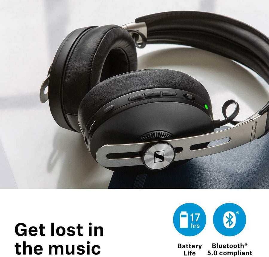Sennheiser Momentum 3 Wireless Noise Cancelling Headphones with Alexa built-in, Auto On/Off, Smart Pause Functionality and Smart Control App, Black | Gadcet UK Sennheiser Momentum 3 Wireless Noise Cancelling Headphones with Alexa built-in, Auto On/Off, Smart Pause Functionality and Smart Control App, Black | Gadcet UK