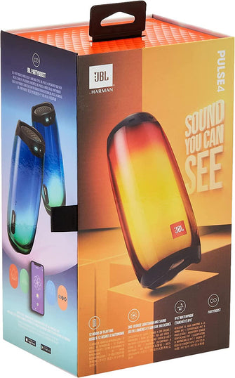 Buy JBL,JBL Pulse 4 - Waterproof speaker with bluetooth connectivity, LED light show, multi-speaker connectivity and PartyBoost function, in black - Gadcet.com | UK | London | Scotland | Wales| Ireland | Near Me | Cheap | Pay In 3 | Speakers