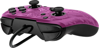 PDP Gaming Faceoff Deluxe+ Wired Switch Pro Controller - Purple Camo - Officially Licensed by Nintendo - Customizable buttons and paddles - Ergonomic Controllers - Gadcet.com