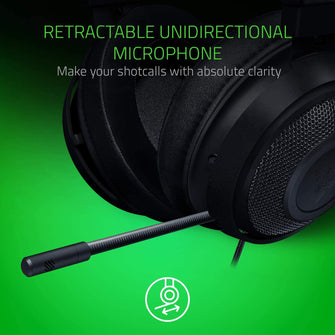 Razer Kraken - Cross-Platform Wired Gaming Headset (Custom Tuned 50mm Drivers, Unidirectional Microphone, 3.5mm Cable with In-line controls, Cross Platform Compatible) Black - Gadcet.com