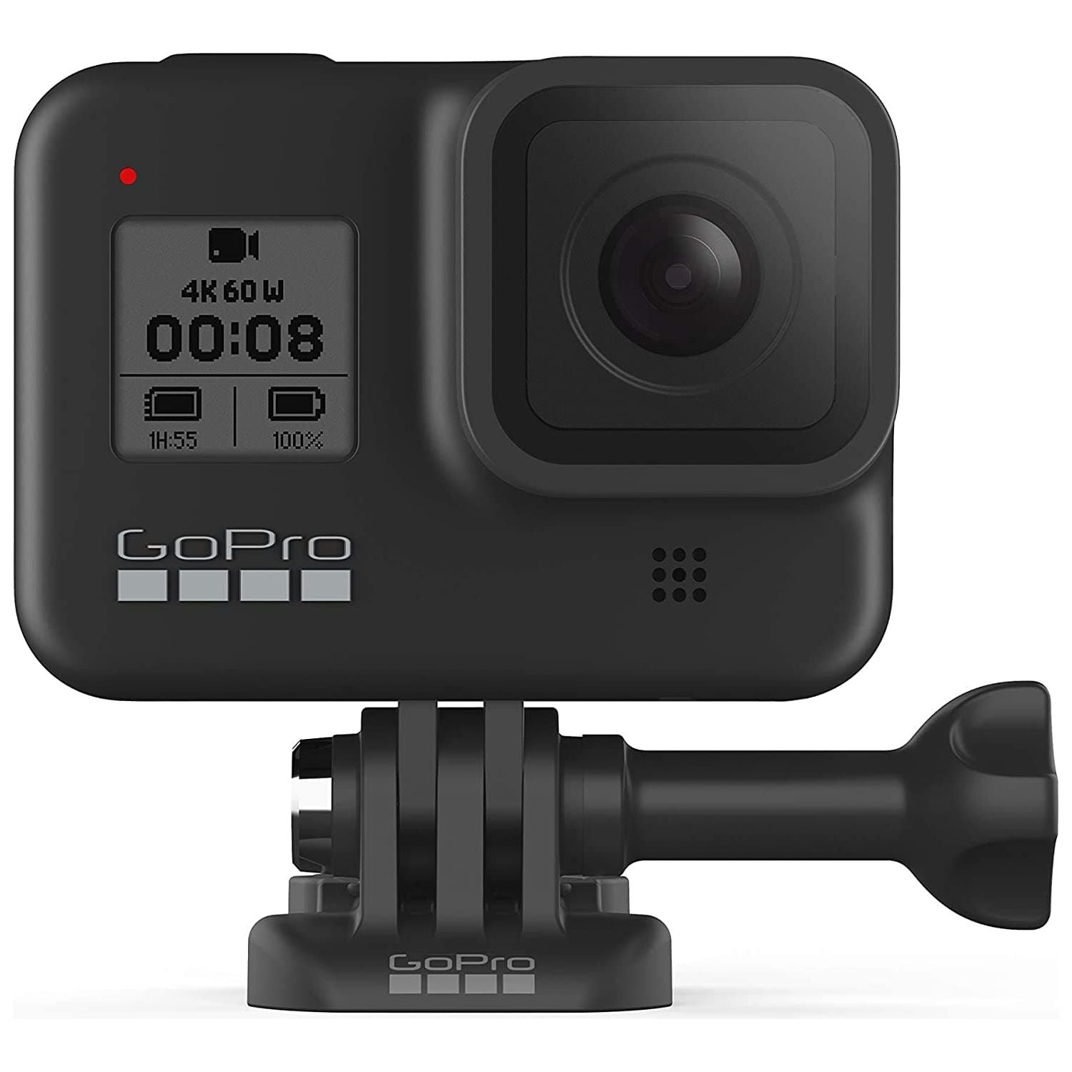 GoPro HERO8 Black - Waterproof 4K Digital Action Camera with Hypersmooth Stabilisation, Touch Screen and Voice Control - Live HD Streaming