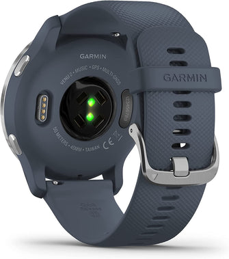 Buy Garmin,Garmin Venu 2 GPS smartwatch with all-day health monitoring, Silver Bezel with Granite Blue Case and Silicone Band - Gadcet.com | UK | London | Scotland | Wales| Ireland | Near Me | Cheap | Pay In 3 | 