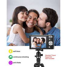 Digital Camera 2.7K Ultra HD Mini Video Camera 44MP 2.8 Inch LCD Rechargeable Students Compact Camera Pocket Camera with 16X Digital Zoom Youtube Vlogging Camera for Kids,Adult,Beginners