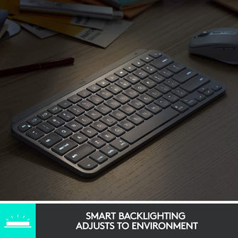 Buy Logitech,Logitech MX Keys Mini Minimalist Wireless Illuminated Keyboard, Compact, Bluetooth, Backlit, USB-C, Compatible with Apple macOS, iOS, Windows, Linux, Android, Metal Build - Graphite - Gadcet.com | UK | London | Scotland | Wales| Ireland | Near Me | Cheap | Pay In 3 | Hardware