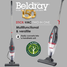 Gadcet.com,Beldray BEL0770N-GRY 2-in-1 Multifunctional Stick & Handheld Vacuum Cleaner, Lightweight Vac, Multi-Surface Upright Vac, Bagless, HEPA Filter, 1 L Dust Tank, 600 W, Crevice/Brush Tool, Grey - Gadcet.com