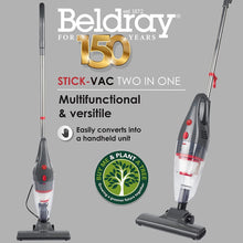Gadcet.com,Beldray BEL0770N-GRY 2-in-1 Multifunctional Stick & Handheld Vacuum Cleaner, Lightweight Vac, Multi-Surface Upright Vac, Bagless, HEPA Filter, 1 L Dust Tank, 600 W, Crevice/Brush Tool, Grey - Gadcet.com