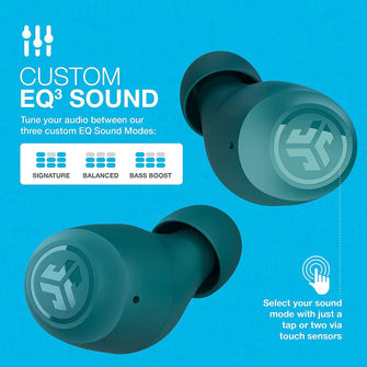 JLab Go Air Pop True Wireless Earbuds, Headphones In Ear, Bluetooth Earphones with Microphone, Wireless Ear Buds, TWS Bluetooth Earbuds with Mic, USB Charging Case, Dual Connect, EQ3 Sound, Teal - Gadcet.com