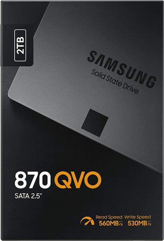 Buy Samsung,Samsung 870 QVO 2 TB SATA 2.5 Inch Internal Solid State Drive (SSD) (MZ-77Q2T0), Black - Gadcet.com | UK | London | Scotland | Wales| Ireland | Near Me | Cheap | Pay In 3 | Hard Drives