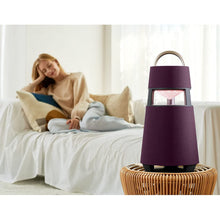 LG,LG XBOOM 360 RP4 Omnidirectional 360˚Sound Portable Wireless Bluetooth Speaker with Mood Lighting, Up to 10 Hours Battery, Indoor/Outdoor - Burgundy - Gadcet.com