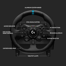 Logitech G923 Racing Wheel and Pedals, TRUEFORCE up to 1000 Hz Force Feedback, Responsive Driving Design, Dual Clutch Launch Control, Genuine Leather Wheel Cover, for PS5, PS4, PC, Mac - Black - 7