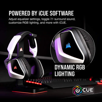 Corsair,Corsair VOID ELITE RGB Gaming Headset (7.1 Surround Sound) - White - Gadcet.com