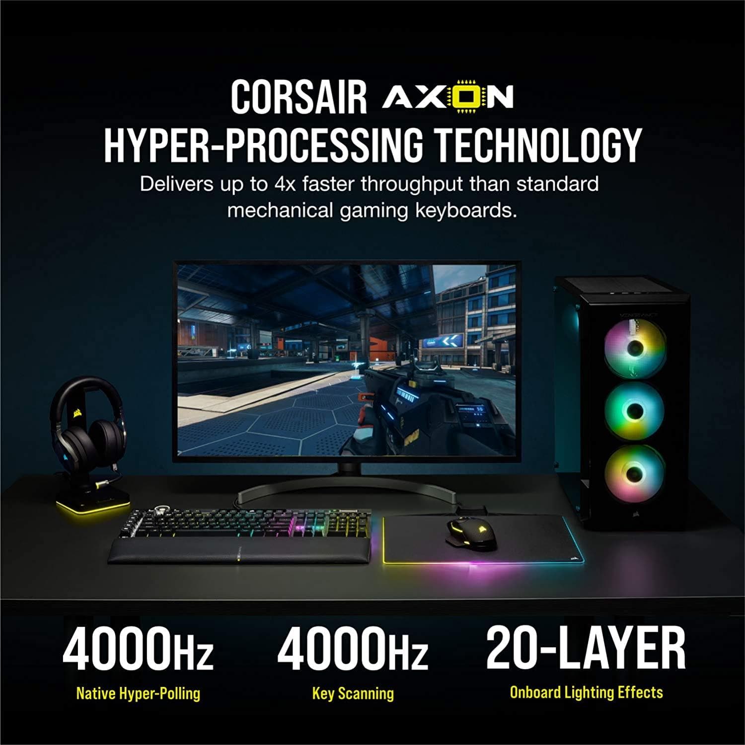 Buy Corsair,Corsair K100 RGB MX Speed Mechanical Gaming Keyboard - Gadcet.com | UK | London | Scotland | Wales| Ireland | Near Me | Cheap | Pay In 3 | Keyboards