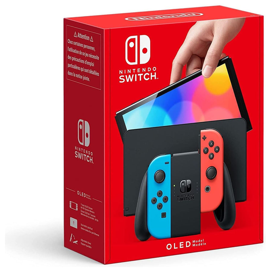 Nintendo Switch OLED Model – Neon Blue & Neon Red Console– Gadcet UK
