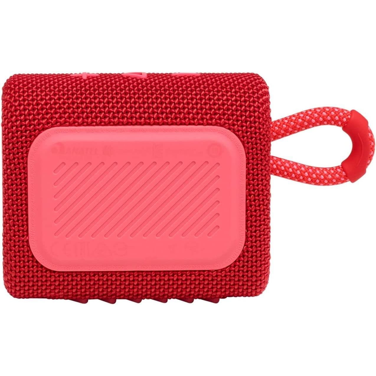 Buy JBL,JBL GO 3 - Wireless Bluetooth portable speaker with integrated loop for travel with USB C charging cable, in red - Gadcet.com | UK | London | Scotland | Wales| Ireland | Near Me | Cheap | Pay In 3 | Speakers