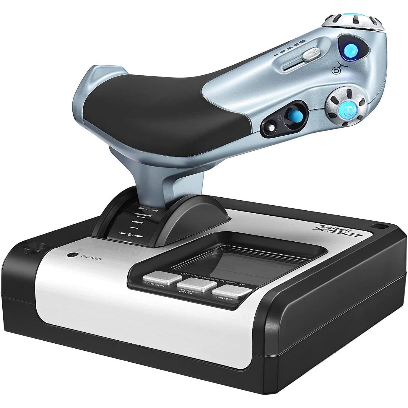 Logitech Gaming Saitek X52 Hotas Flight Control System PS28 Flight sim joystick USB PC Silver, Black