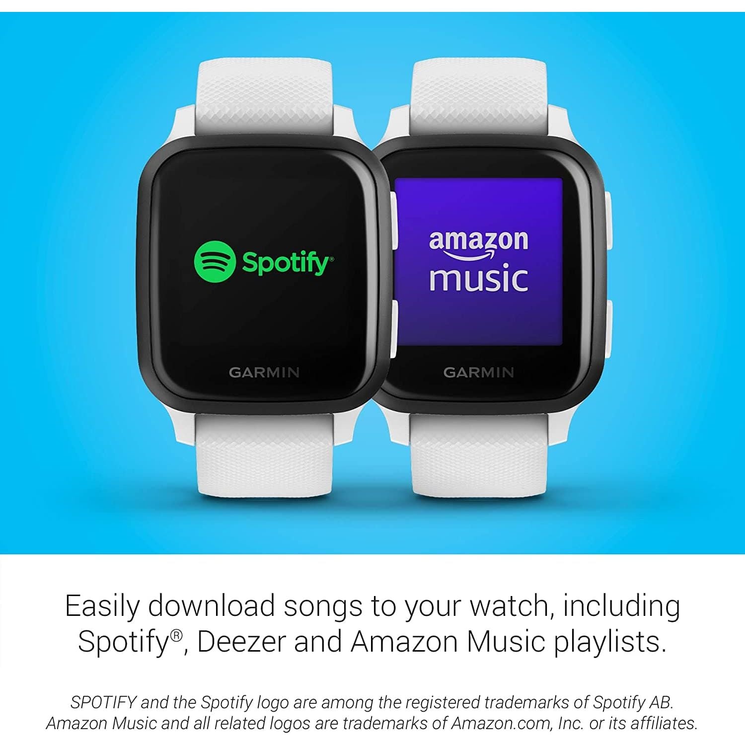 Buy Garmin,Garmin Venu Sq Music Amazon Exclusive GPS Smartwatch with All-day Health Monitoring and Fitness Features, Built-in Sports Apps and More, White with Slate Bezel - Gadcet.com | UK | London | Scotland | Wales| Ireland | Near Me | Cheap | Pay In 3 | Watches