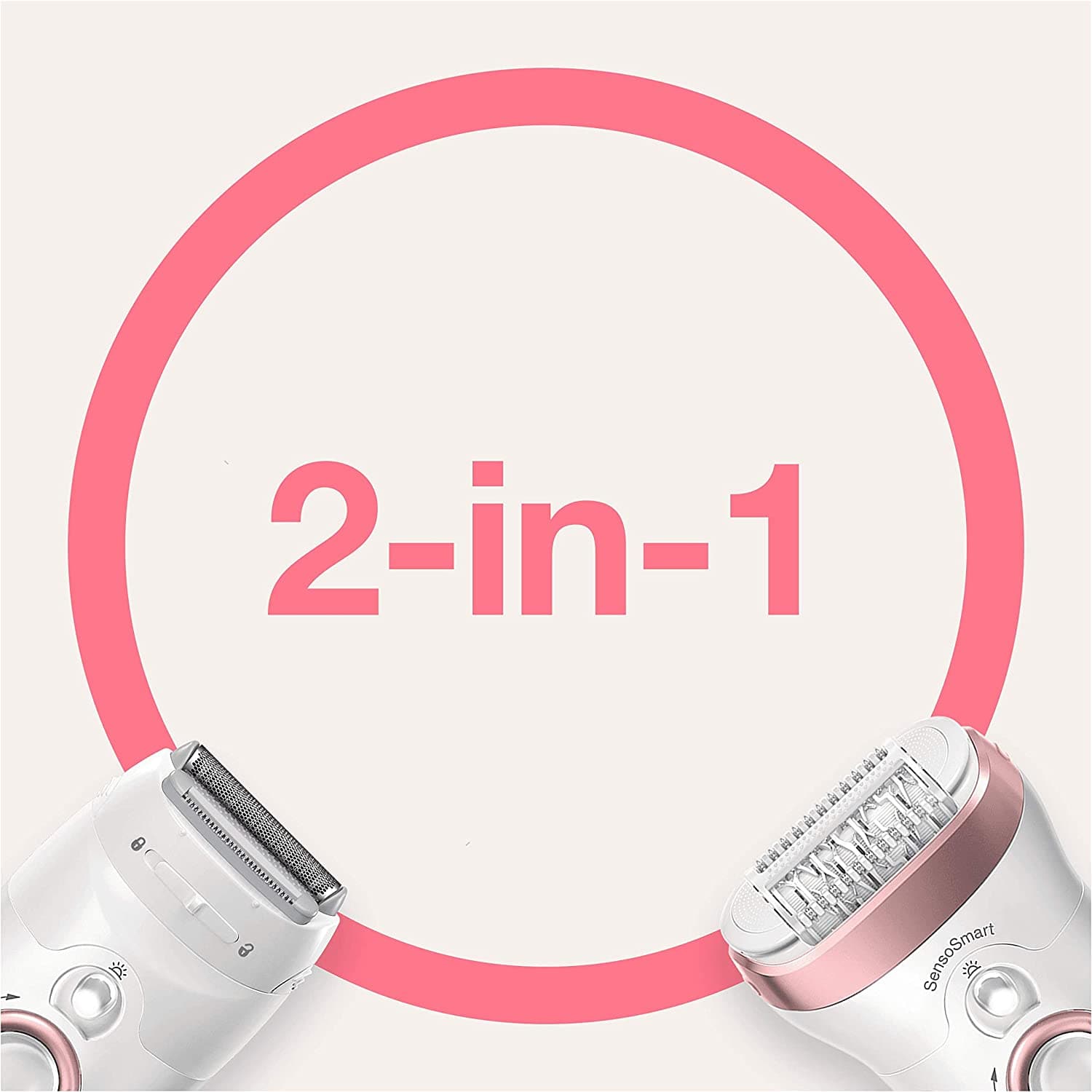 Braun Silk-épil 9 Epilator, With Shaver & Trimmer Head, Shave, Trim & Epilate For Long-Lasting Smooth Skin, Provides Smooth Skin For Weeks, 100% Waterproof, 2 Pin Bathroom Plug, 9-720, White/Pink - Gadcet.com