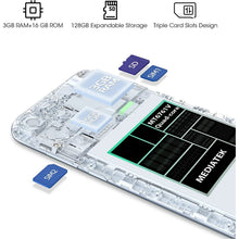 Blackview Mobile phone, A55 Android 11, 6.528’’ HD+ Display, 4780mAh Battery, 3-Card Slots Design, 4G Dual SIM Unlocked Smartphone, 3GB RAM 16GB ROM - Blue