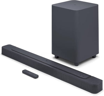 JBL,JBL Bar 500 Speaker, 5.1 Channel 590 W Surround Sound Home Entertainment Bar with Subwoofer, Dolby Atmos, MultiBeam and Built-In WiFi, in Black - Gadcet.com