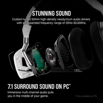 Corsair,Corsair VOID ELITE RGB Gaming Headset (7.1 Surround Sound) - White - Gadcet.com