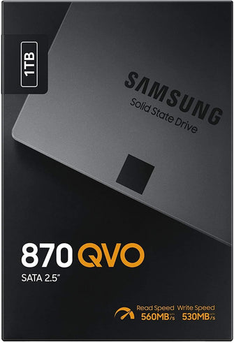 Buy Samsung,Samsung 870 QVO 1TB SSD Internal Hard Drive MZ-77Q1T0 - Gadcet.com | UK | London | Scotland | Wales| Ireland | Near Me | Cheap | Pay In 3 | Hard Drives