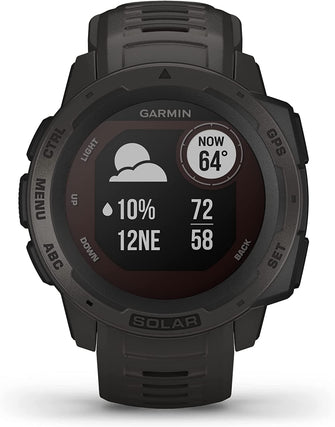 Garmin,Garmin Instinct Solar GPS Smart Watch - Graphite Black - Gadcet.com