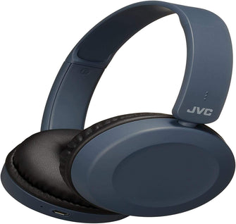 JVC Wireless Bluetooth Foldable Deep Bass On Ear Lightweight HA-S31BT Headphones, Blue - Gadcet.com