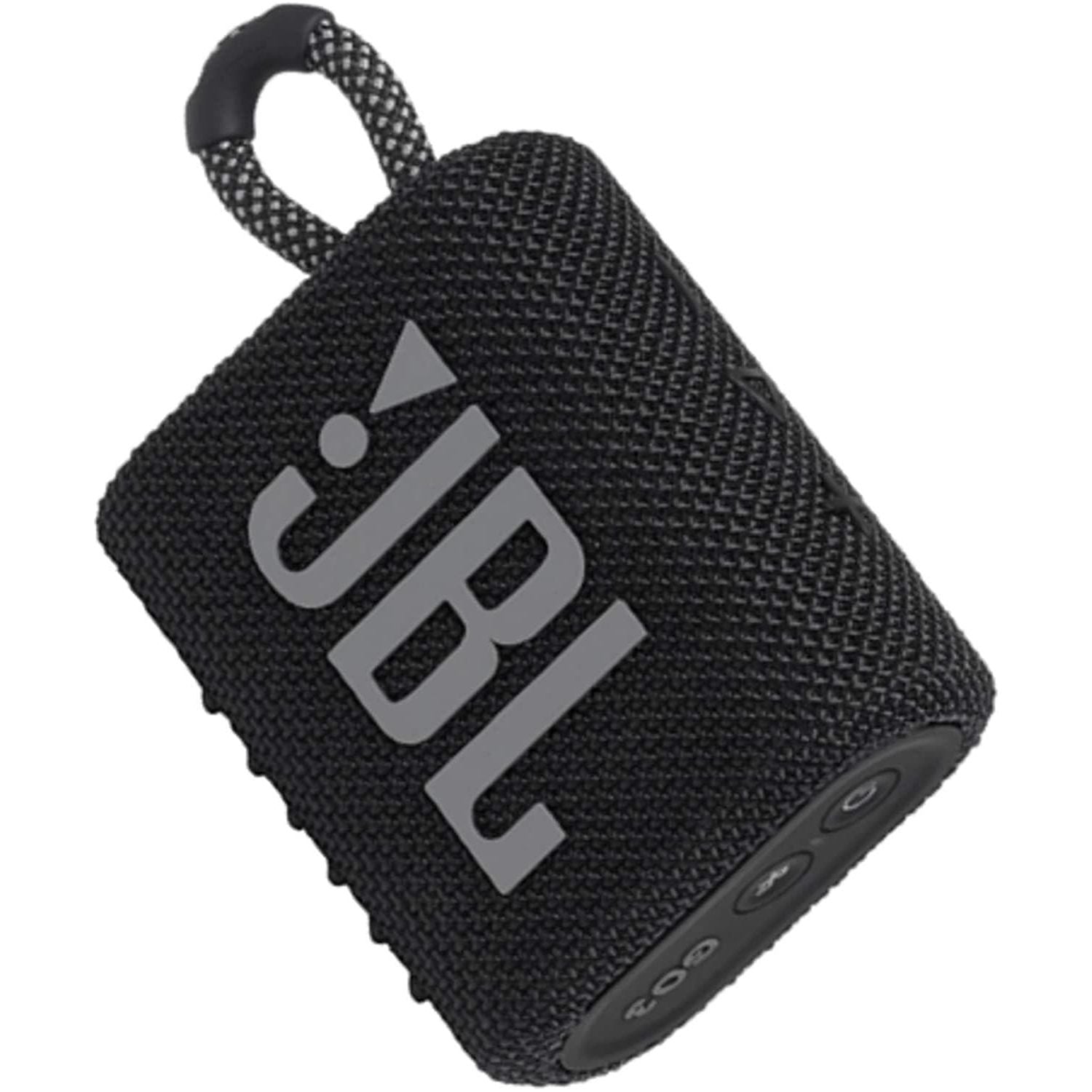 Buy JBL,JBL GO 3 - Wireless Bluetooth portable speaker with integrated loop for travel with USB C charging cable, in black - Gadcet.com | UK | London | Scotland | Wales| Ireland | Near Me | Cheap | Pay In 3 | Speakers