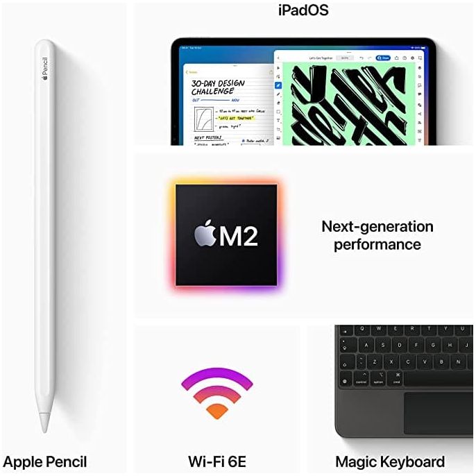 Apple iPad Pro 2022 6th Generation 12.9 Inch Wi-Fi 512GB - Space Grey - MNXU3B/A - Gadcet.com