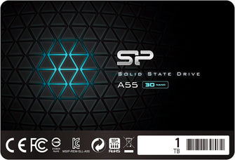 Silicon Power-512GB SSD 3D NAND A55 SLC Cache Performance Boost SATA III 2.5" 7mm (0.28") Internal Solid State Drive