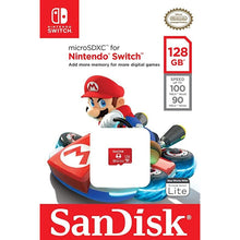 SanDisk 128GB microSDXC card for Nintendo Switch Licensed Product New 100 MB/s UHS-I Class 10 U3 -  Red - Gadcet.com