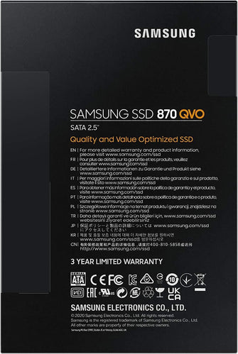 Buy Samsung,Samsung 870 QVO 2 TB SATA 2.5 Inch Internal Solid State Drive (SSD) (MZ-77Q2T0), Black - Gadcet.com | UK | London | Scotland | Wales| Ireland | Near Me | Cheap | Pay In 3 | Hard Drives