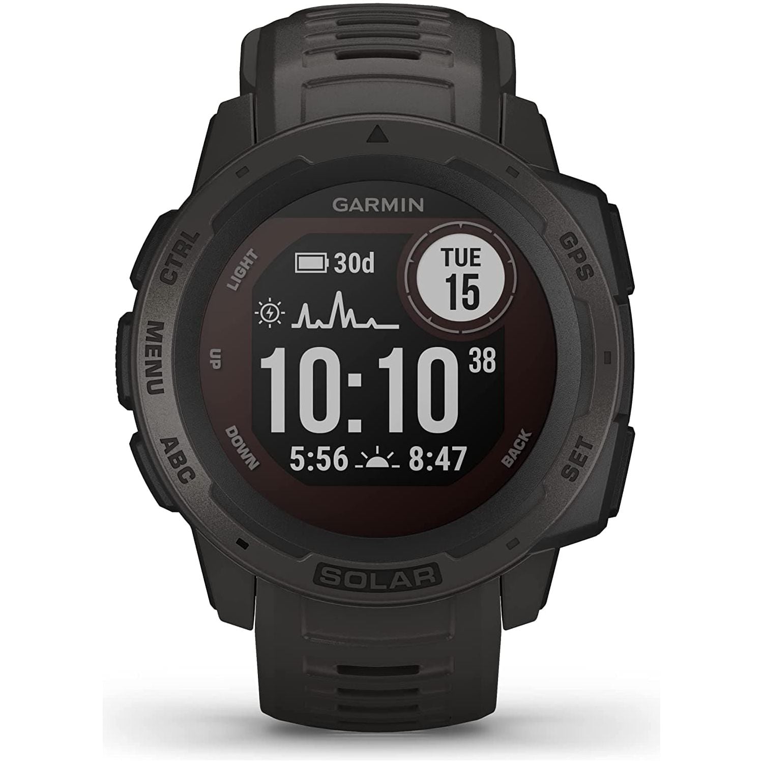Garmin,Garmin Instinct Solar GPS Smart Watch - Graphite Black - Gadcet.com