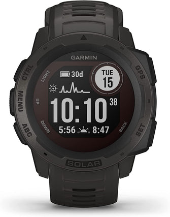 Garmin,Garmin Instinct Solar GPS Smart Watch - Graphite Black - Gadcet.com