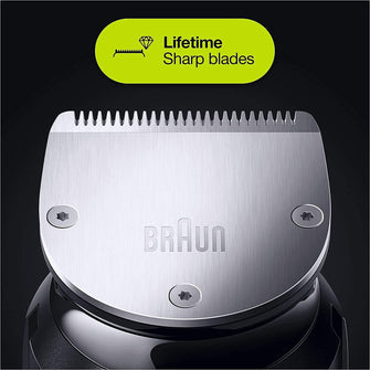 Braun All-in-one Trimmer 7 MGK7221, 10-in-1 Beard Trimmer for Men, Hair Clipper, For Face, Hair, Body, Ear, Nose, With AutoSense Technology, 8 Attachments, Black/Metallic Grey