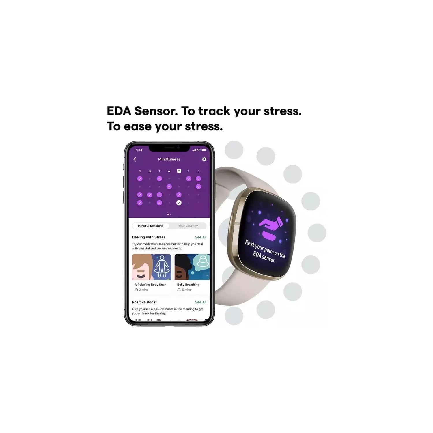 Buy Fitbit,Fitbit Sense Smart Watch - Lunar White - Gadcet.com | UK | London | Scotland | Wales| Ireland | Near Me | Cheap | Pay In 3 | smart watch