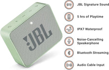 JBL GO2 Portable Bluetooth Speaker with Rechargeable Battery – Waterproof – Built-in Speakerphone – Mint