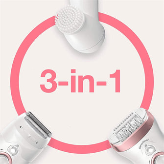 Buy Braun,Braun Silk-épil 9 Epilator Hair Removal, Includes Facial Cleansing Brush High Frequency Massage Cap Shaver and Trimmer Head, Cordless, Wet & Dry, 100% Waterproof, UK 2 Pin Plug, 9-880, White/Pink - Gadcet.com | UK | London | Scotland | Wales| Ireland | Near Me | Cheap | Pay In 3 | Shaver & Trimmer