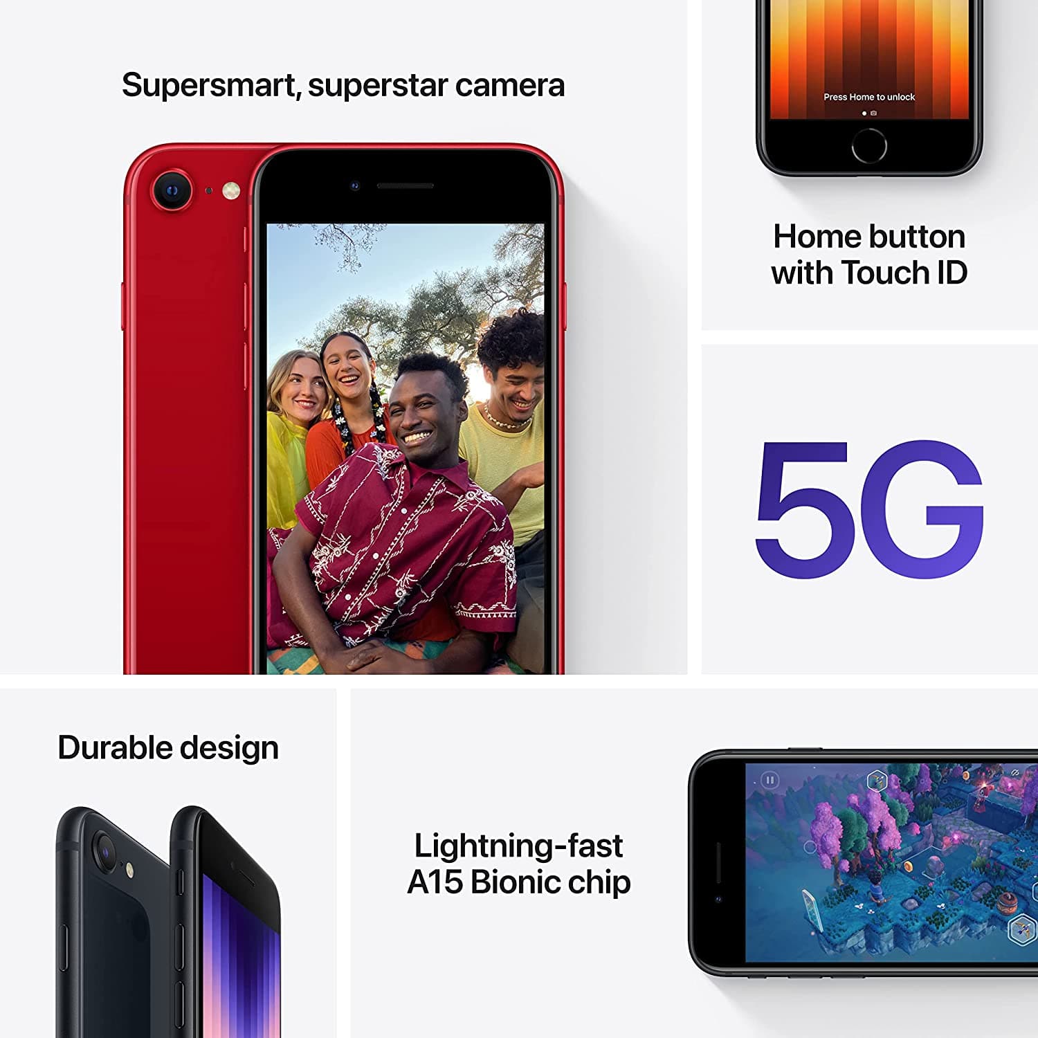Apple,Apple iPhone SE 3rd Generation 128 GB - Midnight - Gadcet.com