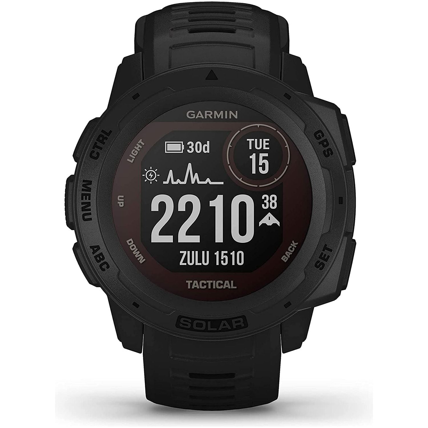 Garmin Instinct Solar Tactical, Solar-powered Rugged Outdoor Smartwatch with Tactical Features, Built-in Sports Apps and Health Monitoring, Black - Gadcet.com