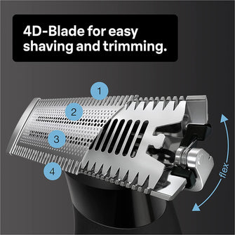 Braun Series XT5 One Blade Hybrid Beard & Stubble Trimmer, Electric Shaver for Men, Body Groomer for Manscaping With Travel Pouch, Gifts For Men, XT5200, Black Razor (2 pin UK plug)