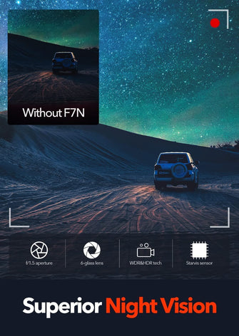 Redtiger,REDTIGER F7N Dash Cam 4K with WiFi GPS Front 4K/2.5K and Rear 1080P Dual Dash Camera for Cars,3.18" Display Dashcam,170° Wide Angle Dashboard Camera Recorder,Parking Monitor,Support 256GB Max - Gadcet.com