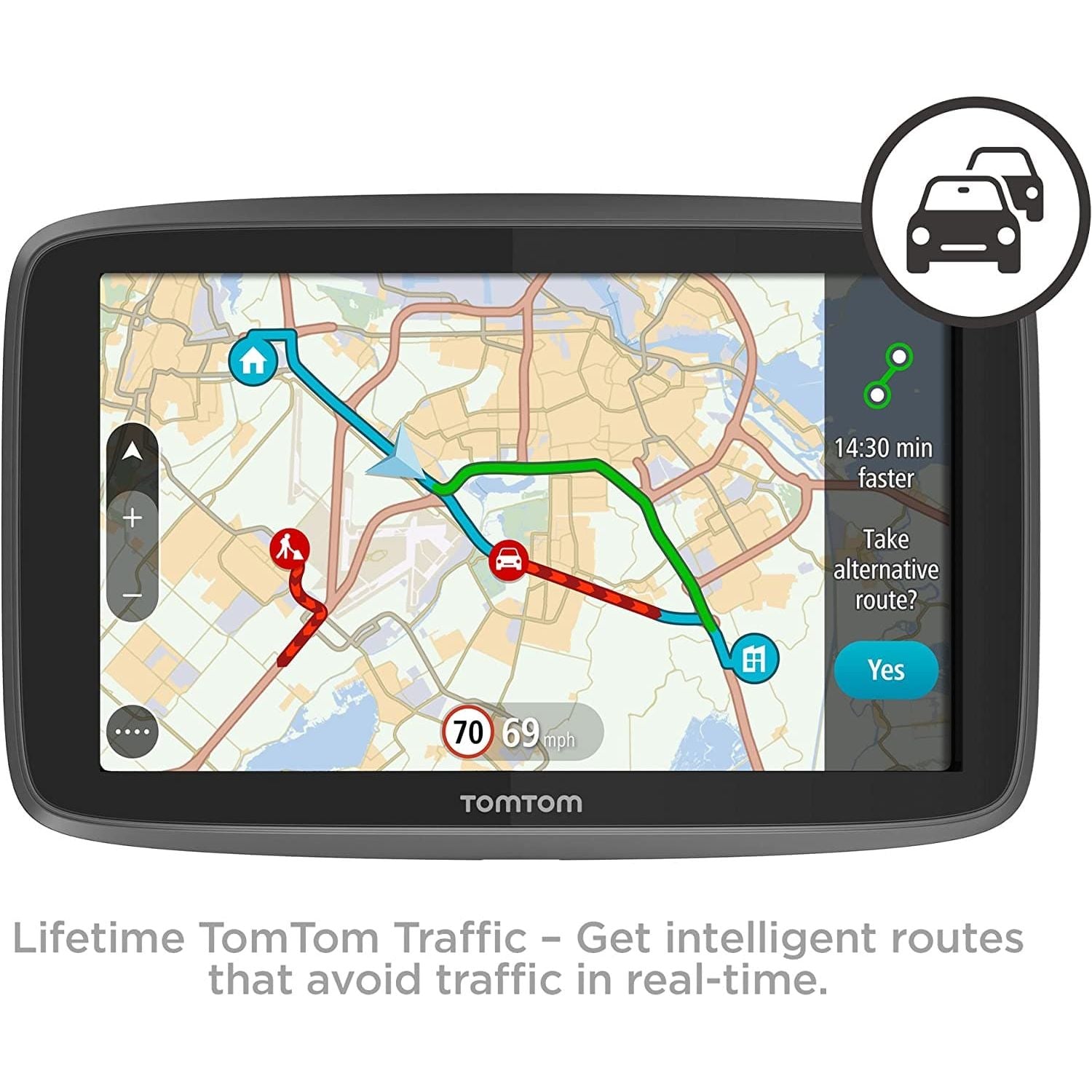 TomTom 4PN60 Car Sat Nav GO 620, 6 Inch with Handsfree Calling, Capacitive Screen - Black