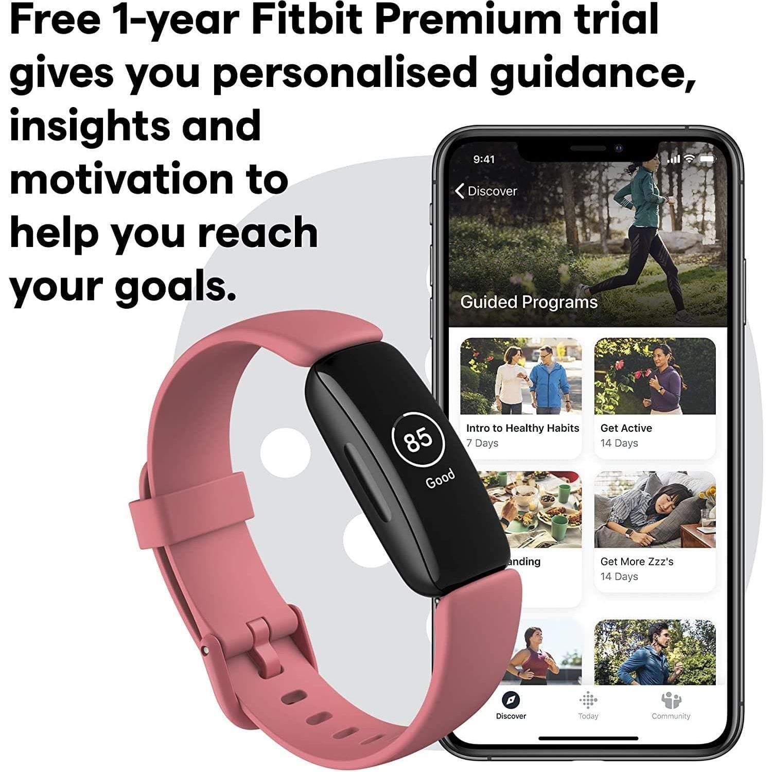 Buy Fitbit,Fitbit Inspire 2 Smart Watch - Desert Rose - Gadcet.com | UK | London | Scotland | Wales| Ireland | Near Me | Cheap | Pay In 3 | Watches