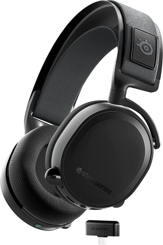 SteelSeries,SteelSeries Arctis 7+ Wireless Gaming Headset – Lossless 2.4 GHz – 30 Hour Battery Life – USB-C – 7.1 Surround – For PC, PS5, PS4, Mac, Android and Switch - Black - Gadcet.com