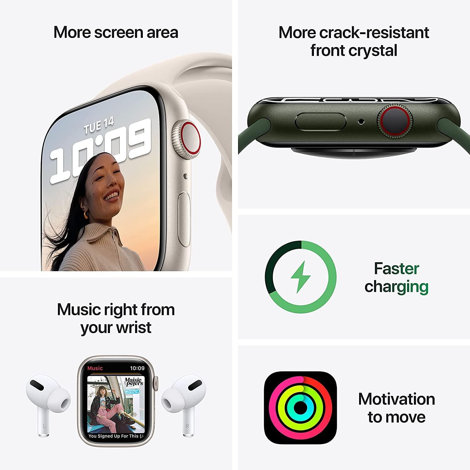 Buy Apple,Apple Watch Series 7 Cellular 41mm - Starlight/Sport Band - Gadcet.com | UK | London | Scotland | Wales| Ireland | Near Me | Cheap | Pay In 3 | Watches